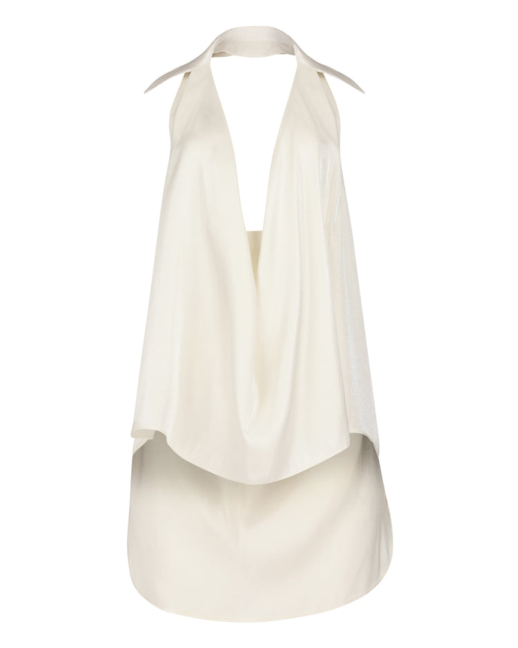 DEEP PLUNGE HALTER // MILKY PEARL