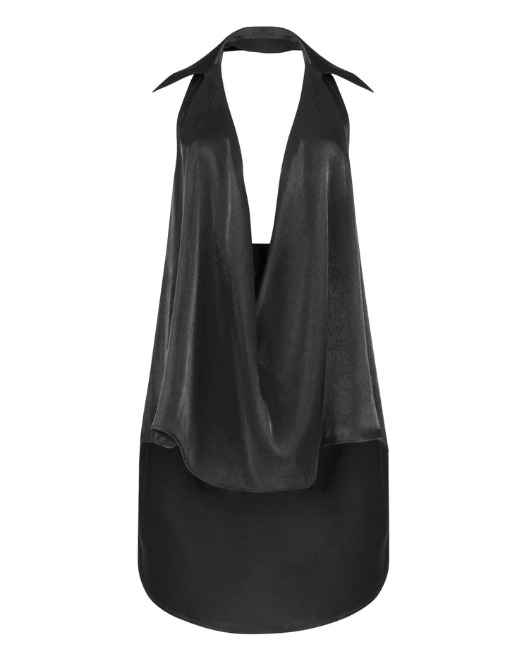 DEEP PLUNGE HALTER // OBSIDIAN