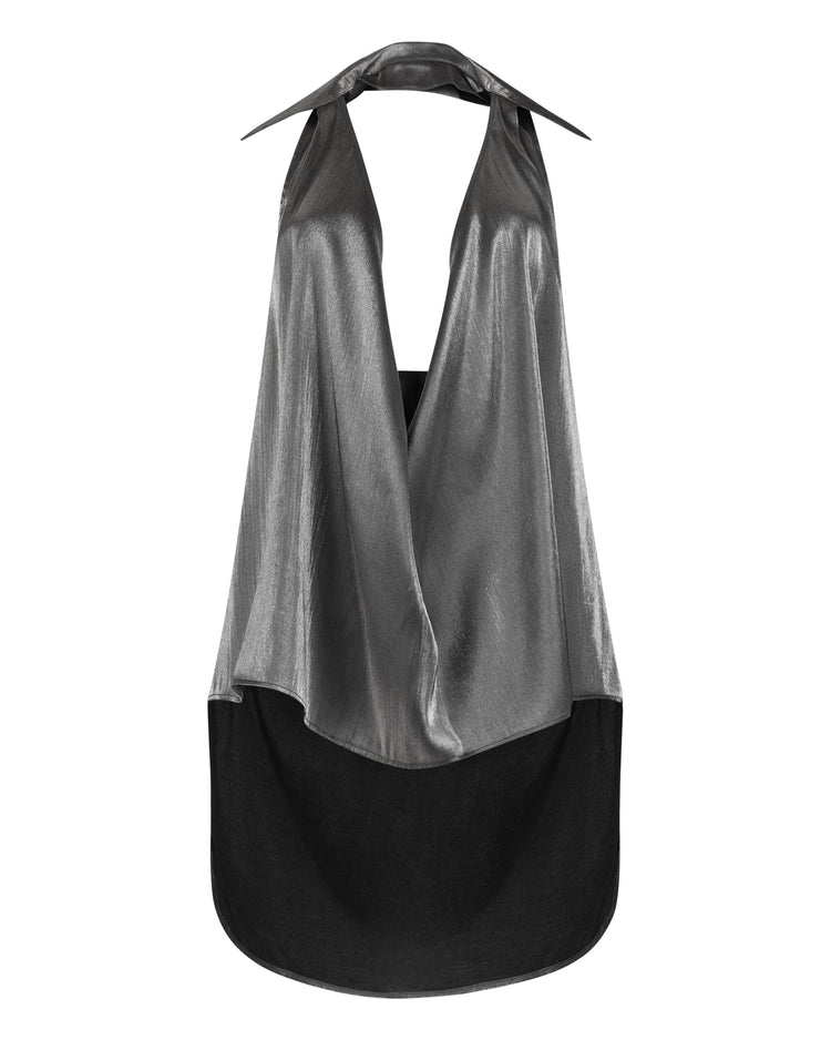 DEEP PLUNGE HALTER // CHROME