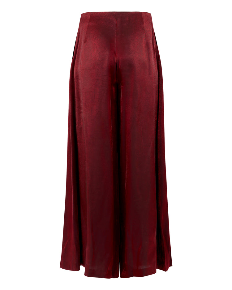 WIDE LEG TROUSER // BLACK CHERRY