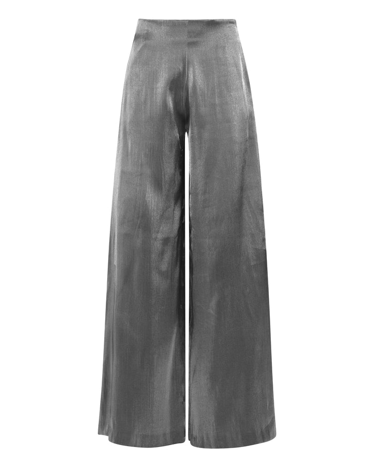 WIDE LEG TROUSER // CHROME