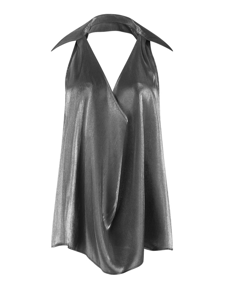 DEEP PLUNGE HALTER // CHROME