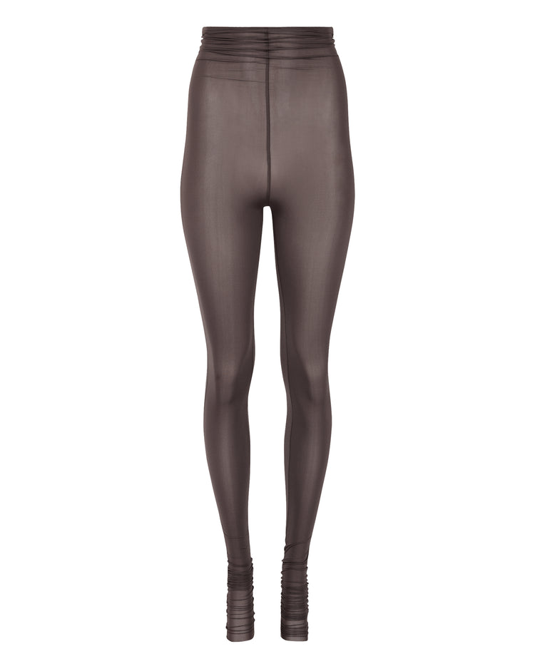 SHEER SHIMMER LEGGING // SMOKE