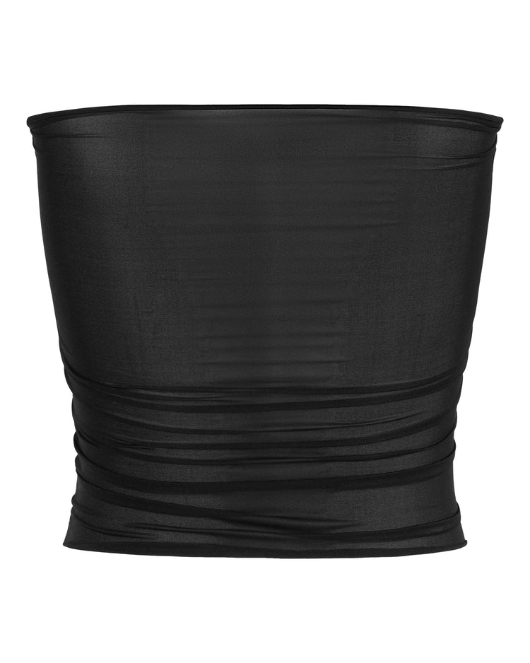 SHEER SHIMMER TUBE TOP // MIDNIGHT