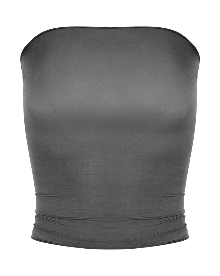 SHEER SHIMMER TUBE TOP // JUNGLE