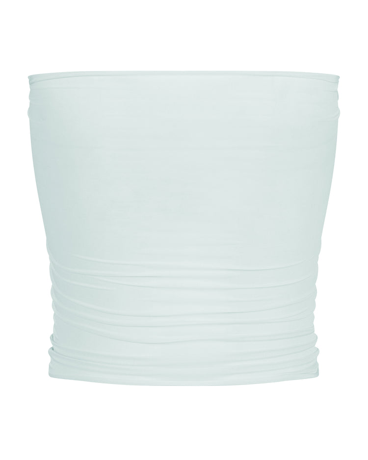 SHEER SHIMMER TUBE TOP // ICE CUBE