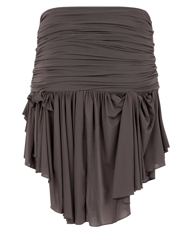 SHIMMER SALSA SKIRT // SMOKE