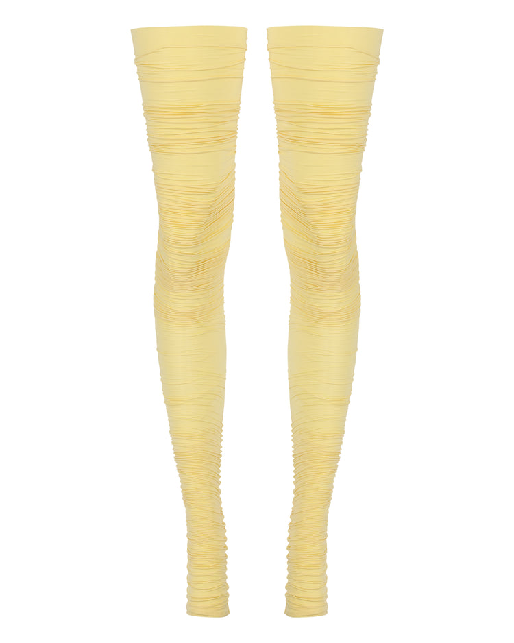 SHEER SHIMMER LEGWARMER // BUTTER