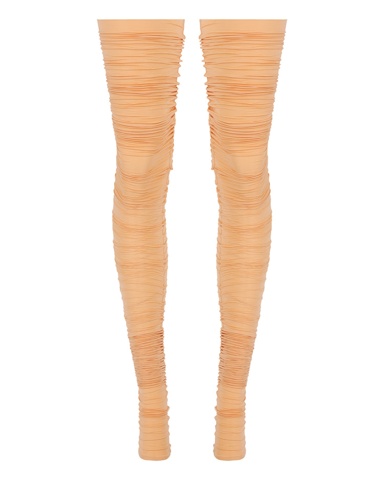 SHEER SHIMMER LEGWARMER // APRICOT