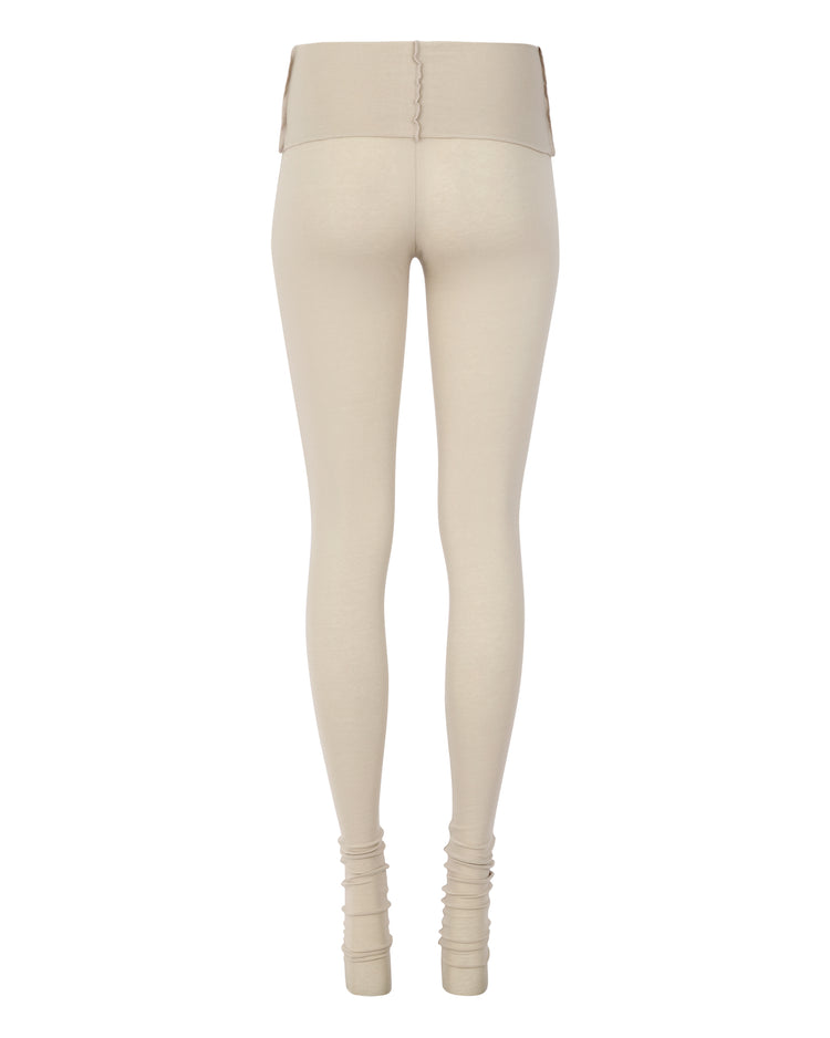 FOLDOVER JERSEY LEGGING // VANILLA MILK