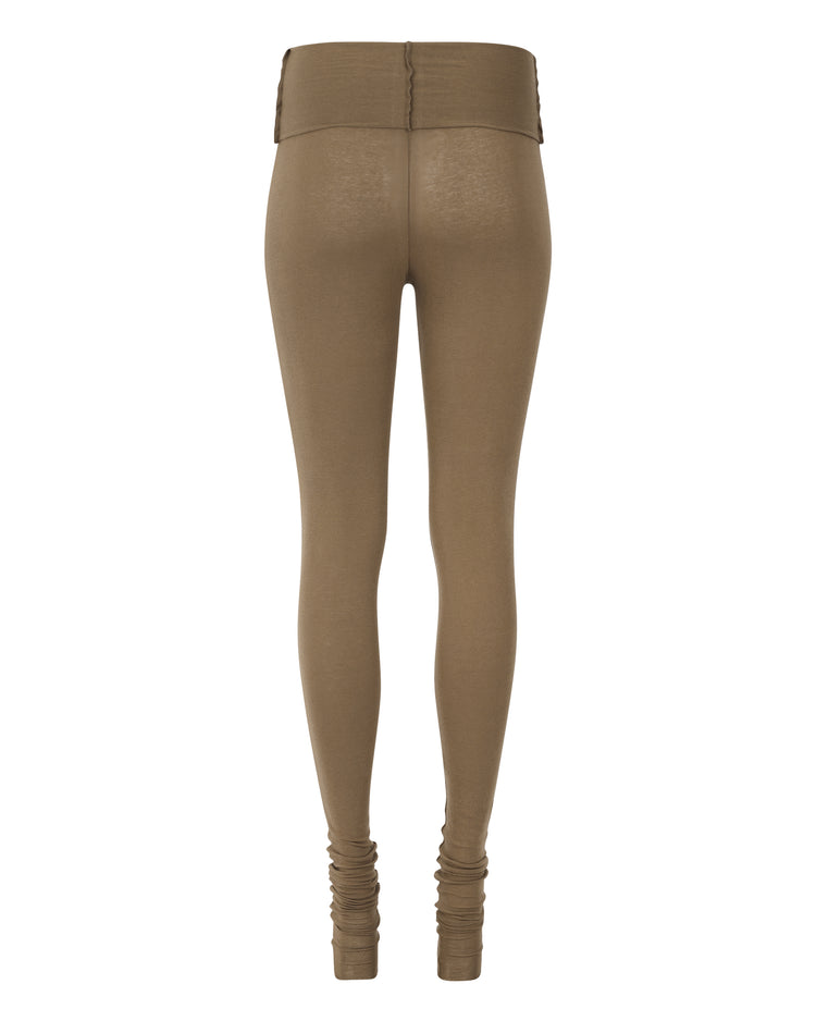 FOLDOVER JERSEY LEGGING // COCOA FAWN