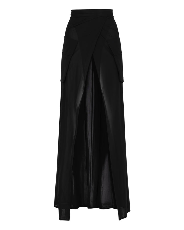 FEATHERLIGHT WRAP SKIRT // MIDNIGHT