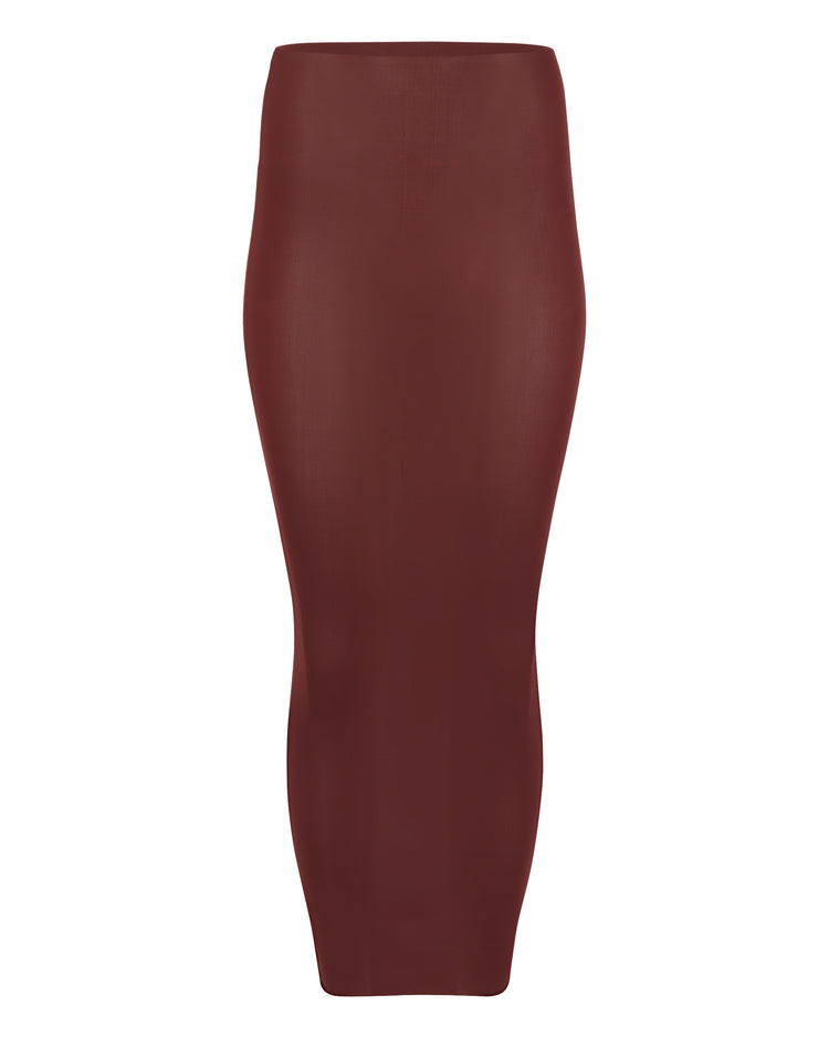 HOSIERY PENCIL SKIRT // CHERRY WINE