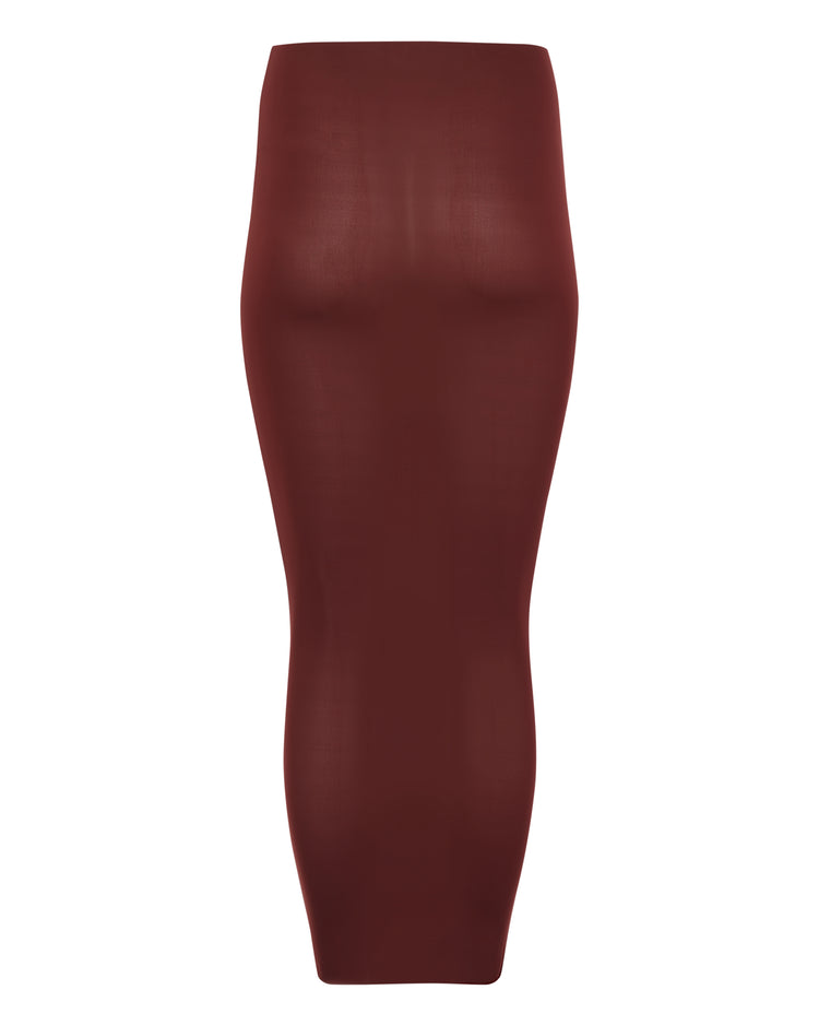 HOSIERY PENCIL SKIRT // CHERRY WINE