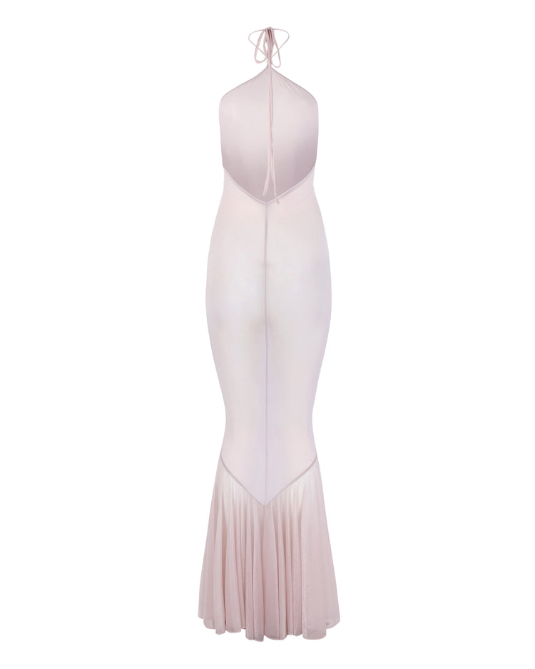 TEARDROP MERMAID TAIL DRESS // PINK WHISPER