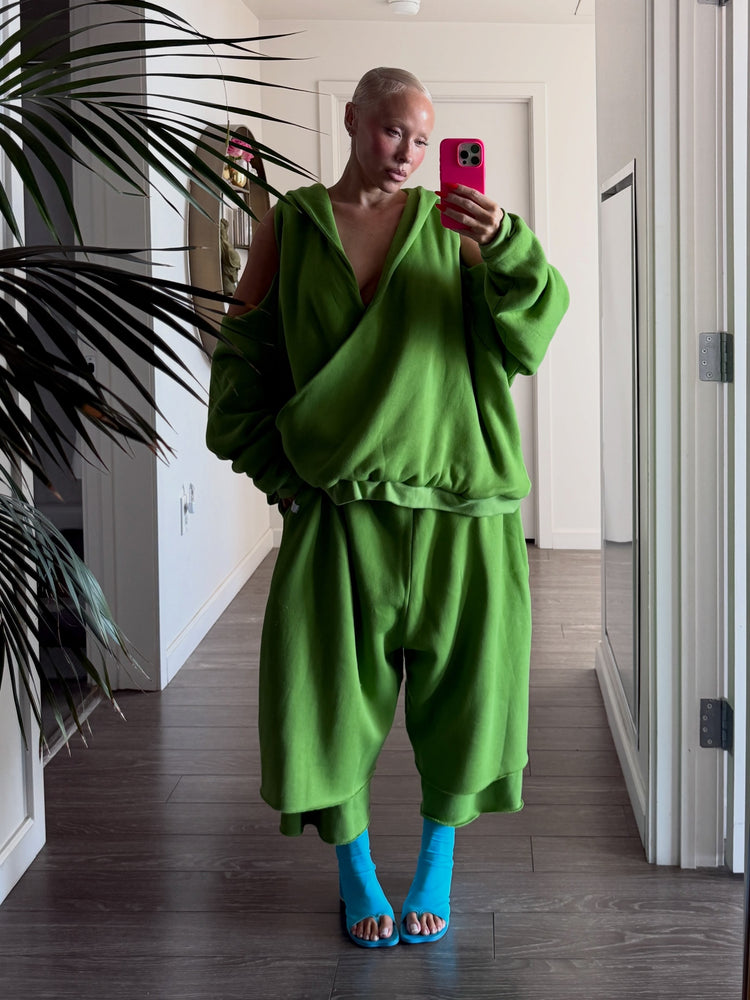 COLD SHOULDER HOODIE // FROG