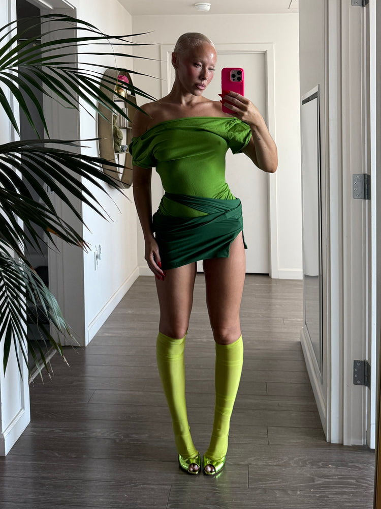 DESTROYED TSHIRT BODYSUIT // FROG