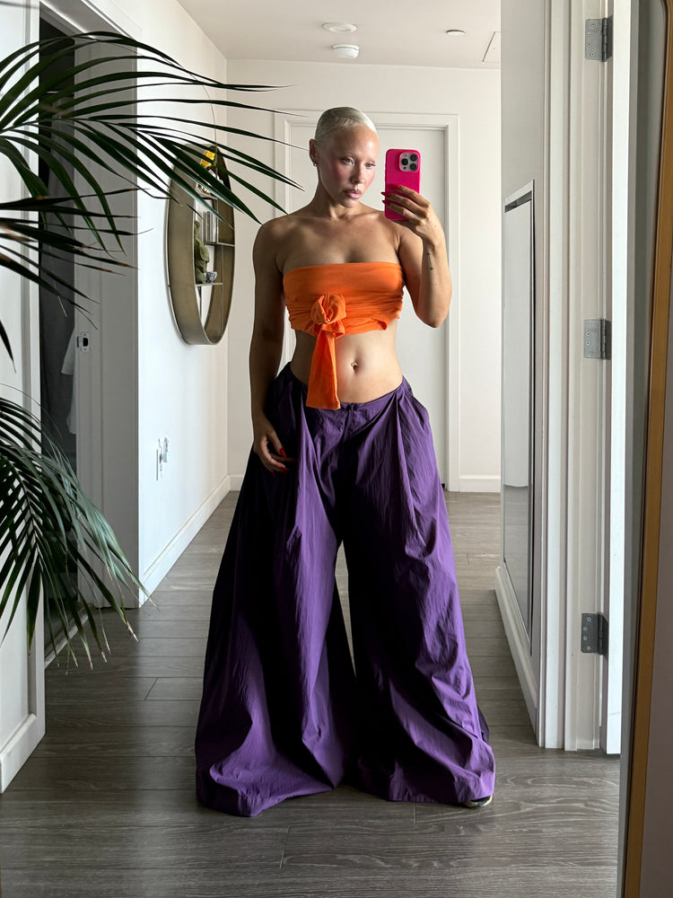 COTTON JERSEY WAIST WRAP // PERSIMMON