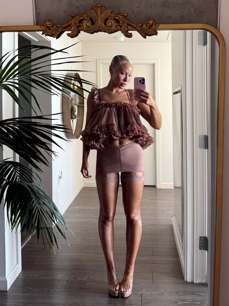 SOFT HOSIERY GARTER // PETAL NECTAR