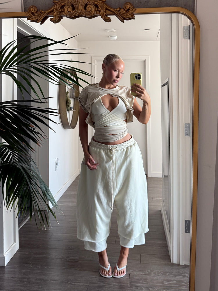 ROLLED SHOULDER BRALETTE // MOON GLOW