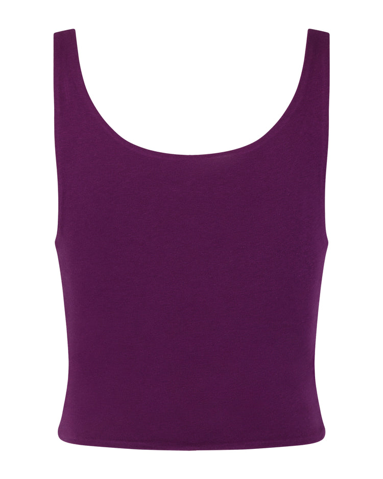 OPEN BUST TANK // EGGPLANT