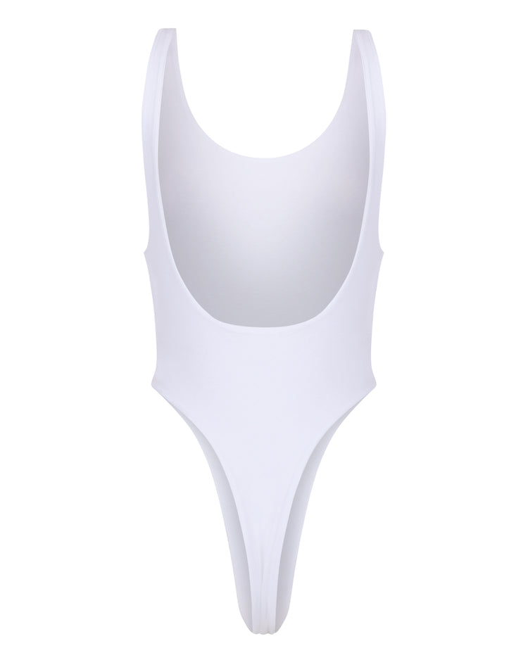 JERSEY THONG BODYSUIT // OPTIC WHITE