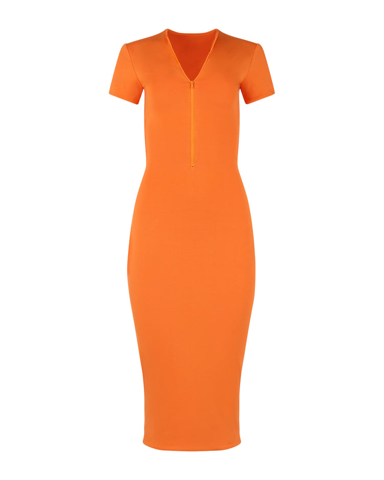 MODAL MIDI DRESS // PERSIMMON