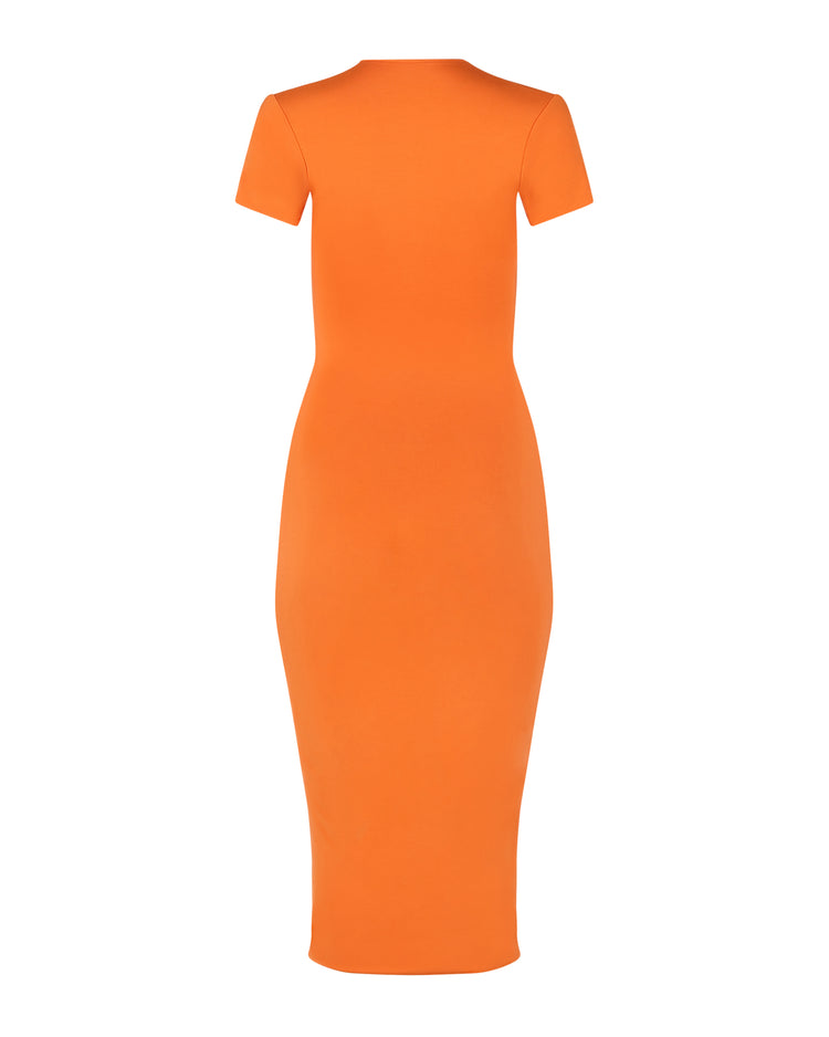 MODAL MIDI DRESS // PERSIMMON