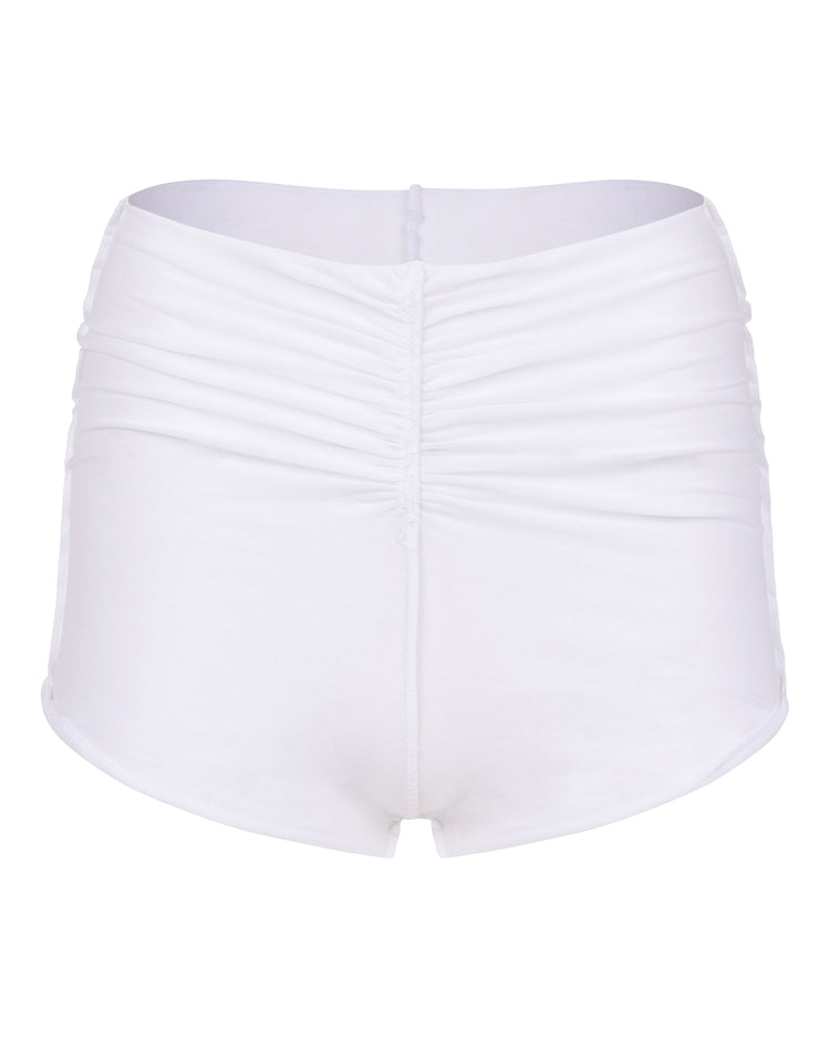SCRUNCH TAP SHORT // OPTIC WHITE
