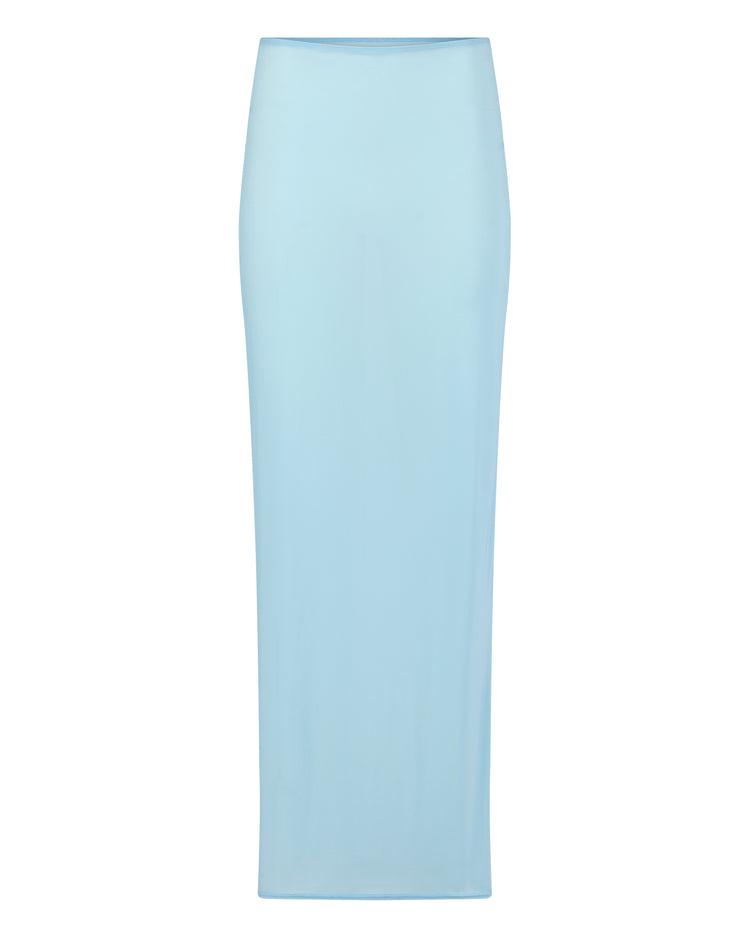 SHEER FLOW SKIRT // AQUAMARINE