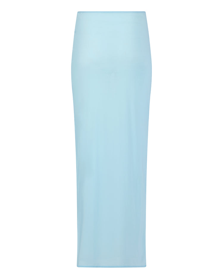 SHEER FLOW SKIRT // AQUAMARINE