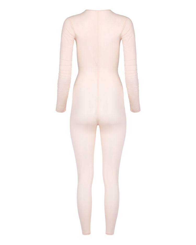 WRAP SNATCH CATSUIT // PINK MIST