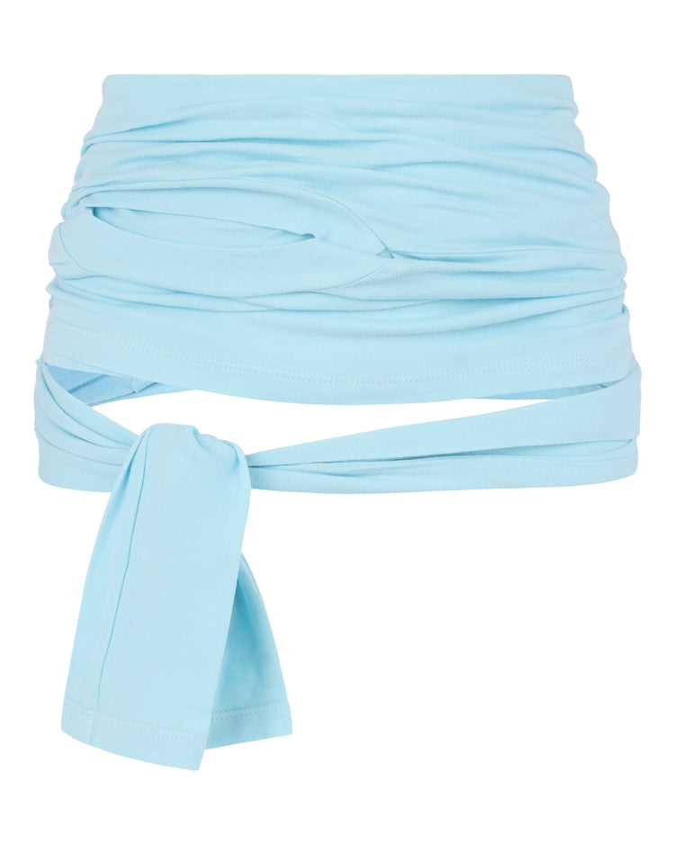 COTTON JERSEY WAIST WRAP // AQUAMARINE