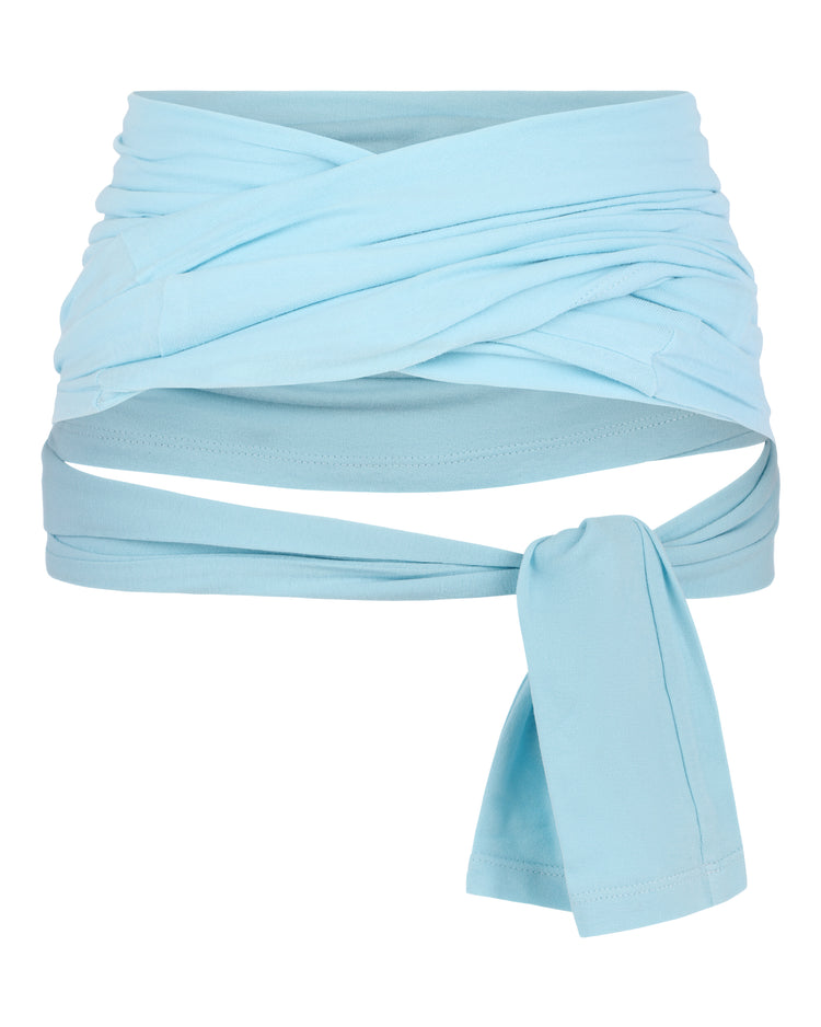 COTTON JERSEY WAIST WRAP // AQUAMARINE