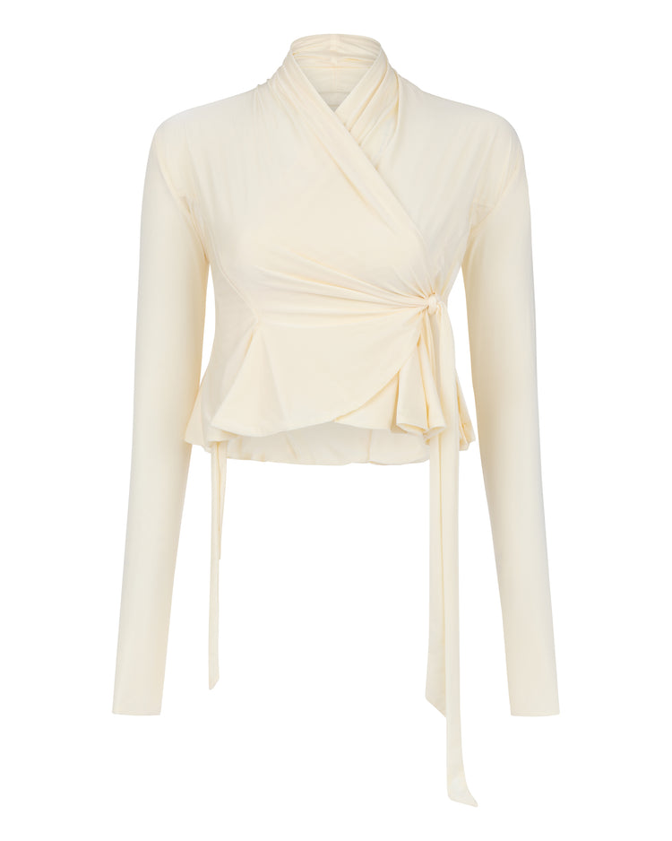 FLARED WRAP BOLERO // MOON GLOW