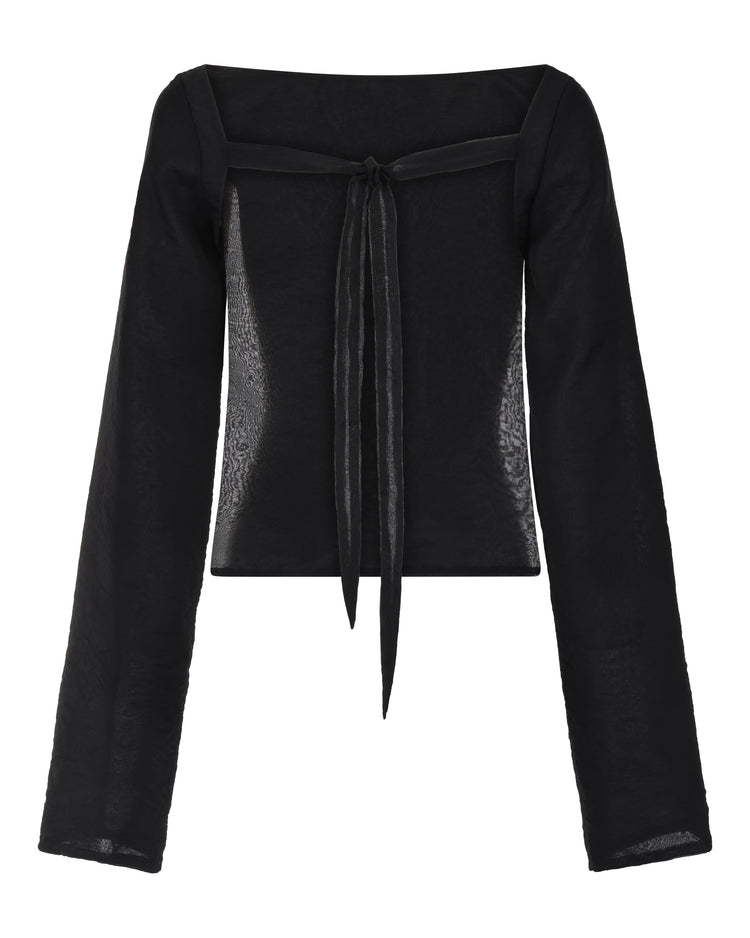 PARACHUTE OPEN BACK BLOUSE // DARK MATTER