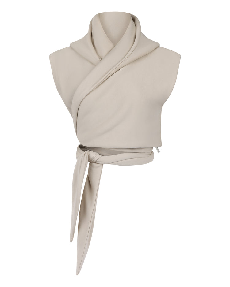 CLOUD WRAP VEST // COSMIC LATTE