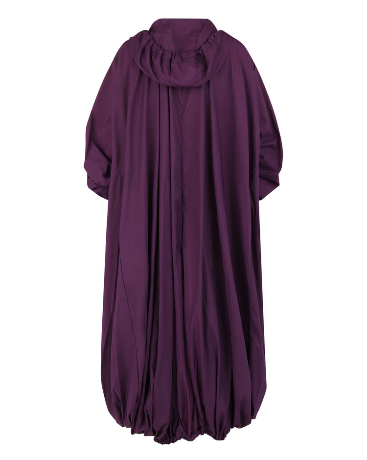 HOODED BALLOON WINDBREAKER // EGGPLANT