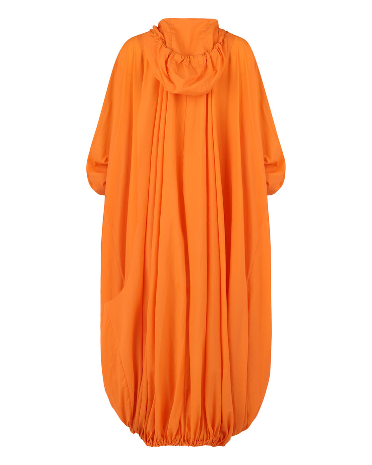 HOODED BALLOON WINDBREAKER // PERSIMMON