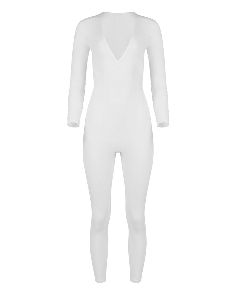 WRAP SNATCH CATSUIT // OPTIC WHITE