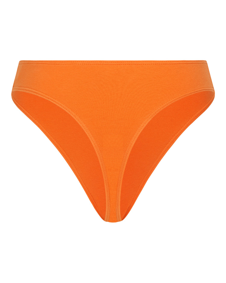 COTTON JERSEY THONG // PERSIMMON