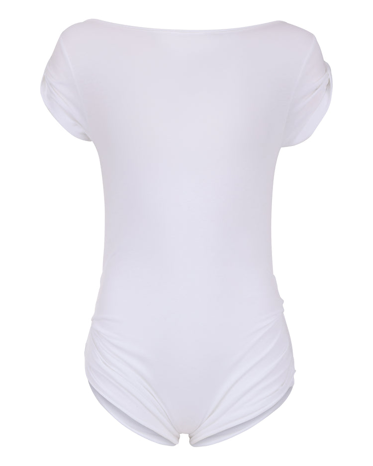 RIPPED TEE BODYSUIT // OPTIC WHITE