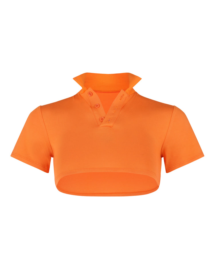 MODAL MICRO POLO // PERSIMMON