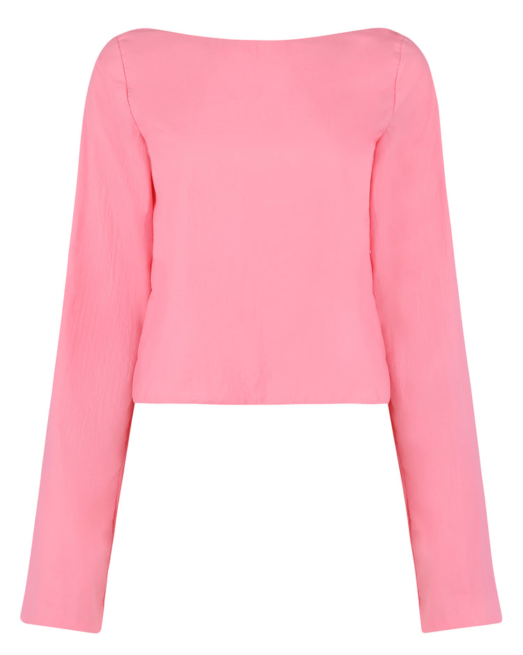 WINDBREAKER OPEN BACK BLOUSE // PLUMERIA
