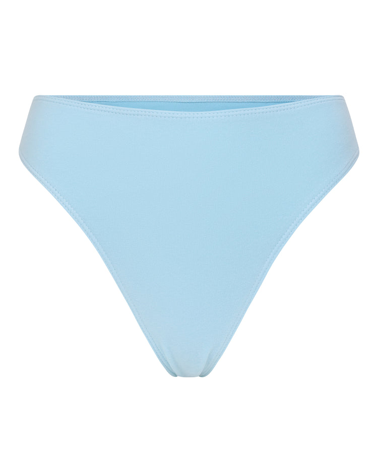 COTTON JERSEY THONG // AQUAMARINE