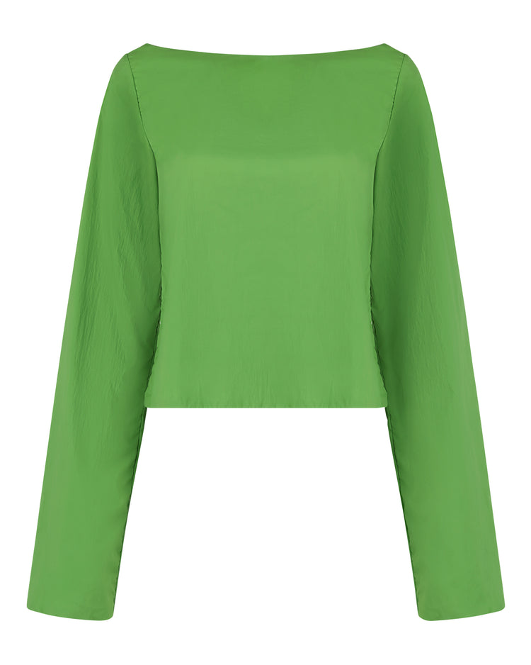 WINDBREAKER OPEN BACK BLOUSE // FROG