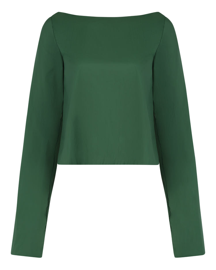 WINDBREAKER OPEN BACK BLOUSE // EDEN