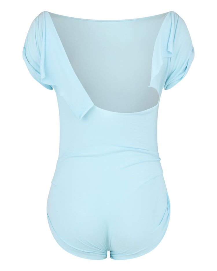 DESTROYED TSHIRT BODYSUIT // AQUAMARINE