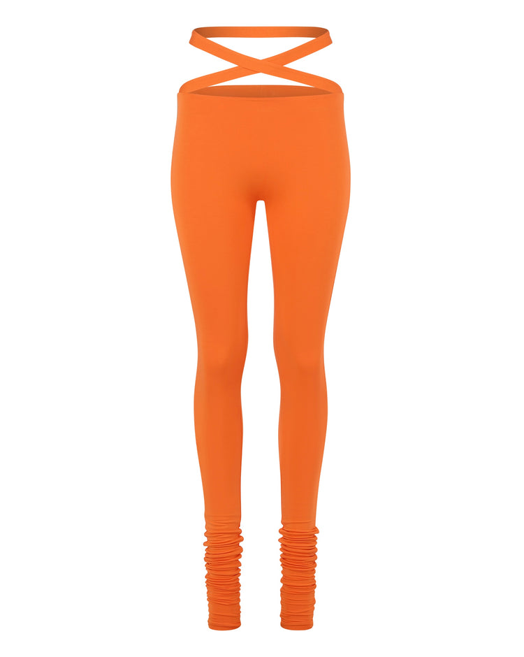 '91 CRISS CROSS LEGGING // PERSIMMON