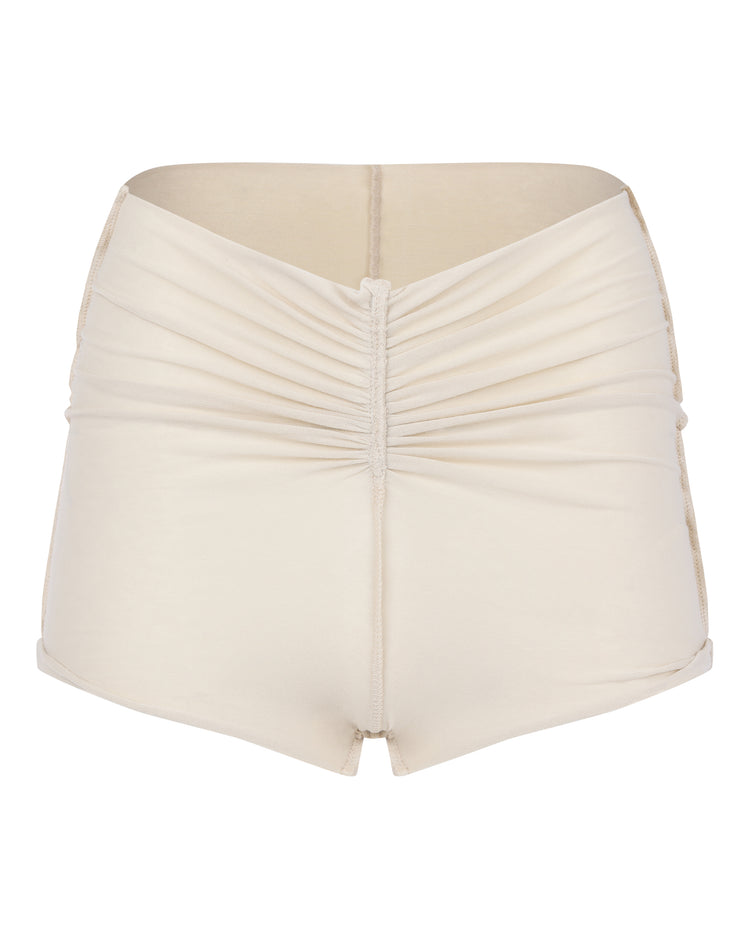 SCRUNCH TAP SHORT // COSMIC LATTE